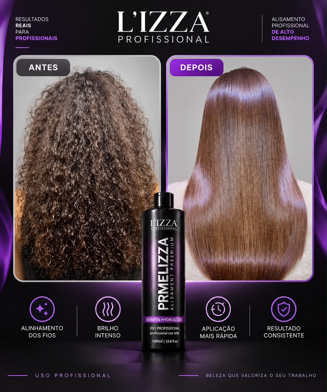 Prime Lizza — transformação de cabelo crespo