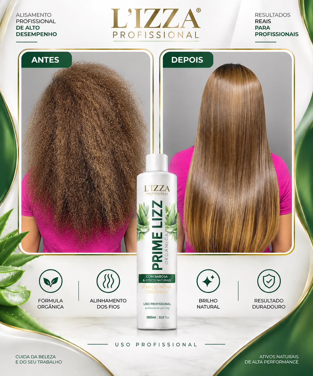Prime Lizz Orgânica — brilho natural com ação orgânica